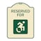 Signmission Designer Series-Reserved For With Accessible Symbol Heavy-Gauge Aluminum, 24" x 18", TG-1824-9908 A-DES-TG-1824-9908 - alternate 1